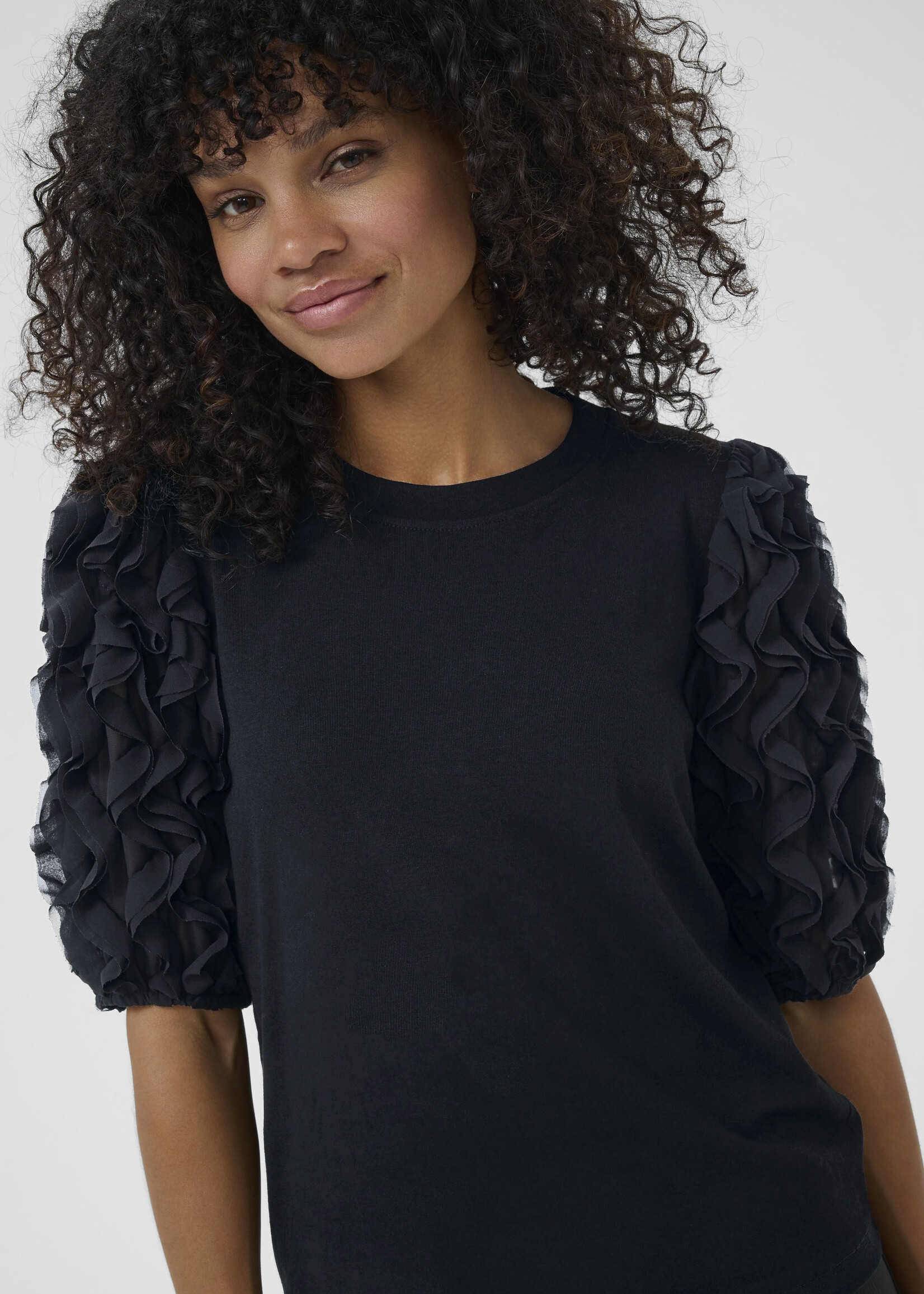 Kaffe Kaffe KAlinda Frill Sleeve Top