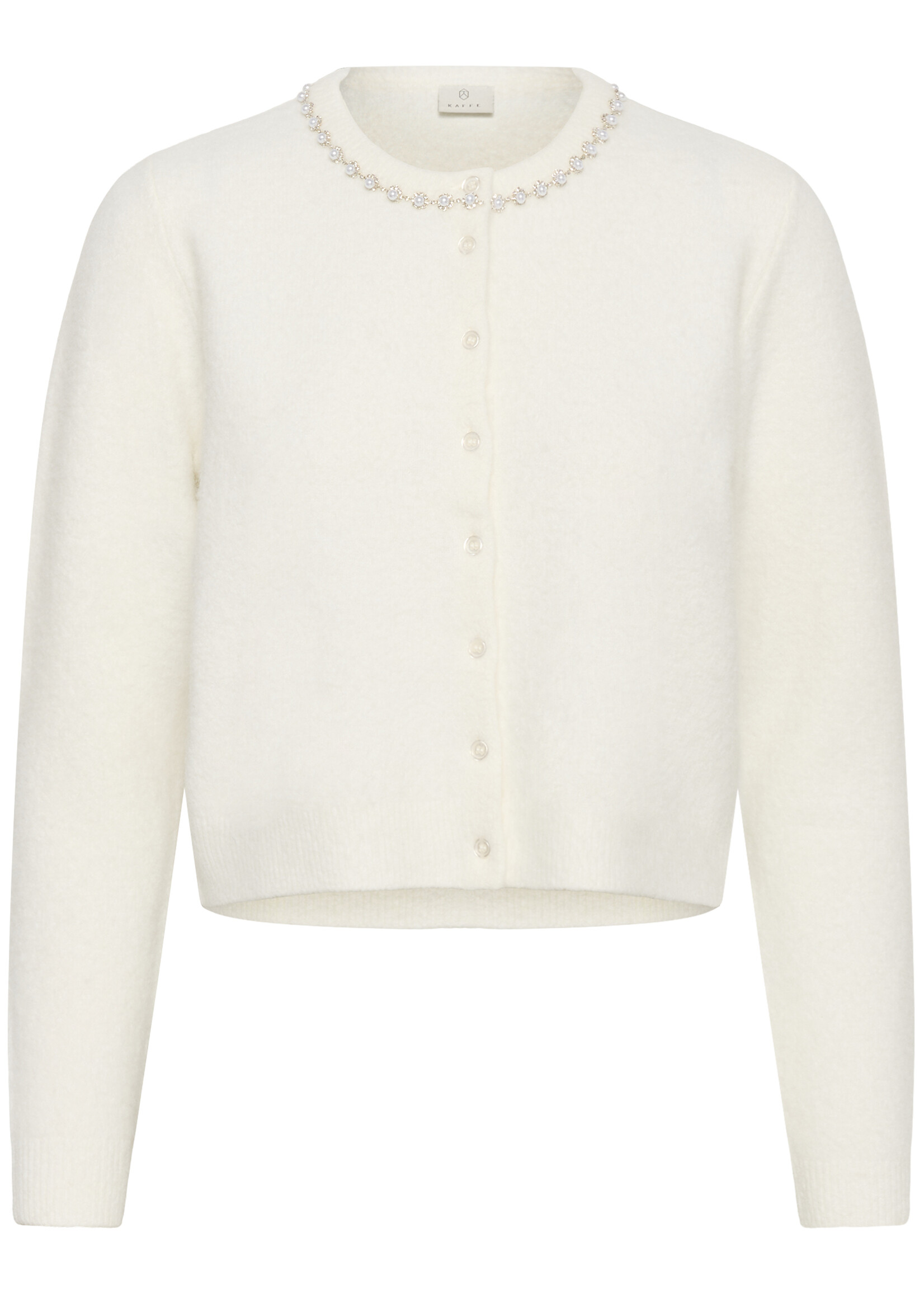 Kaffe Kaffe Pearls/Rhinestone Neckline Cardi