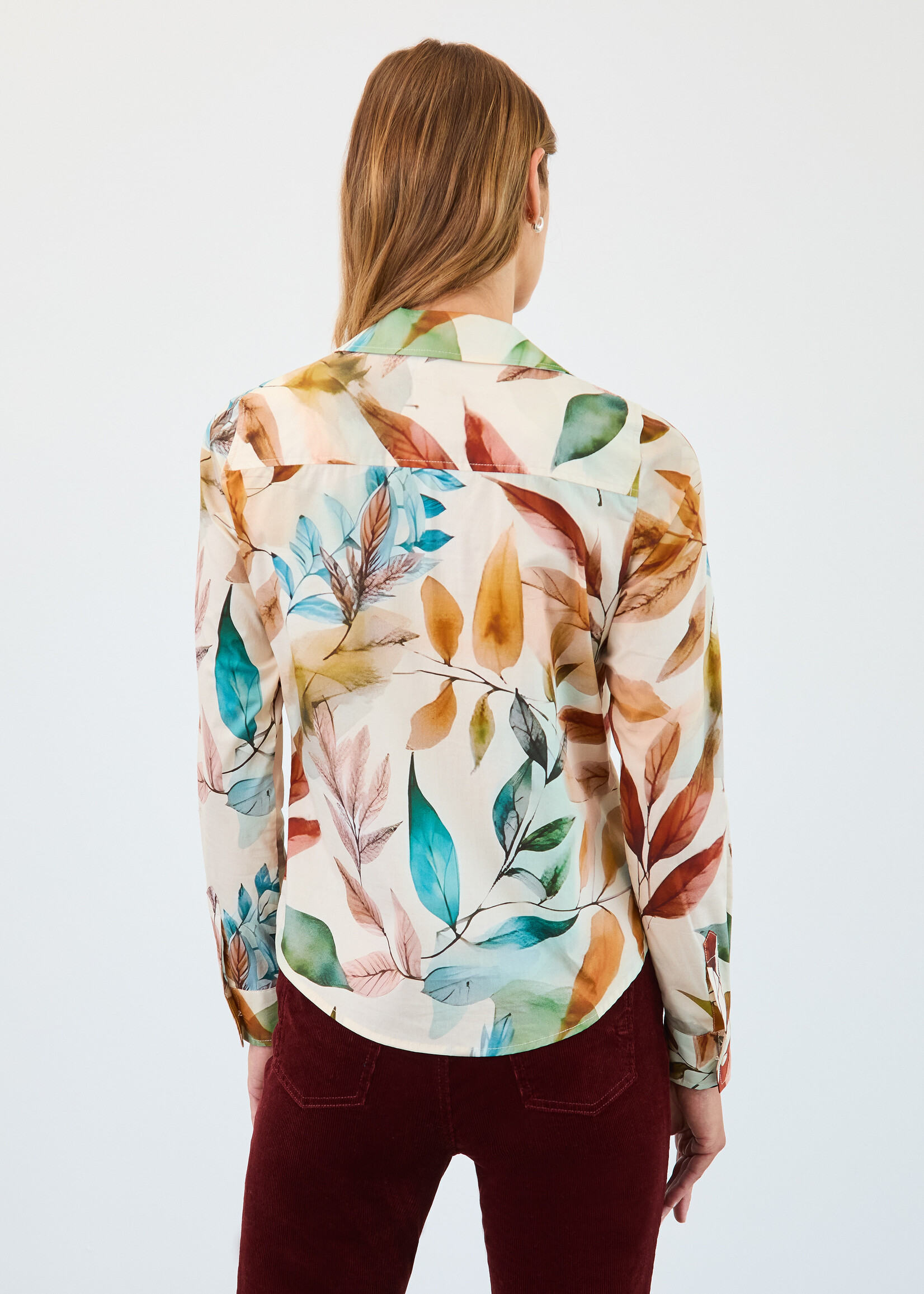 French Dressing Jeans FDJ  Leaf Print Shirt