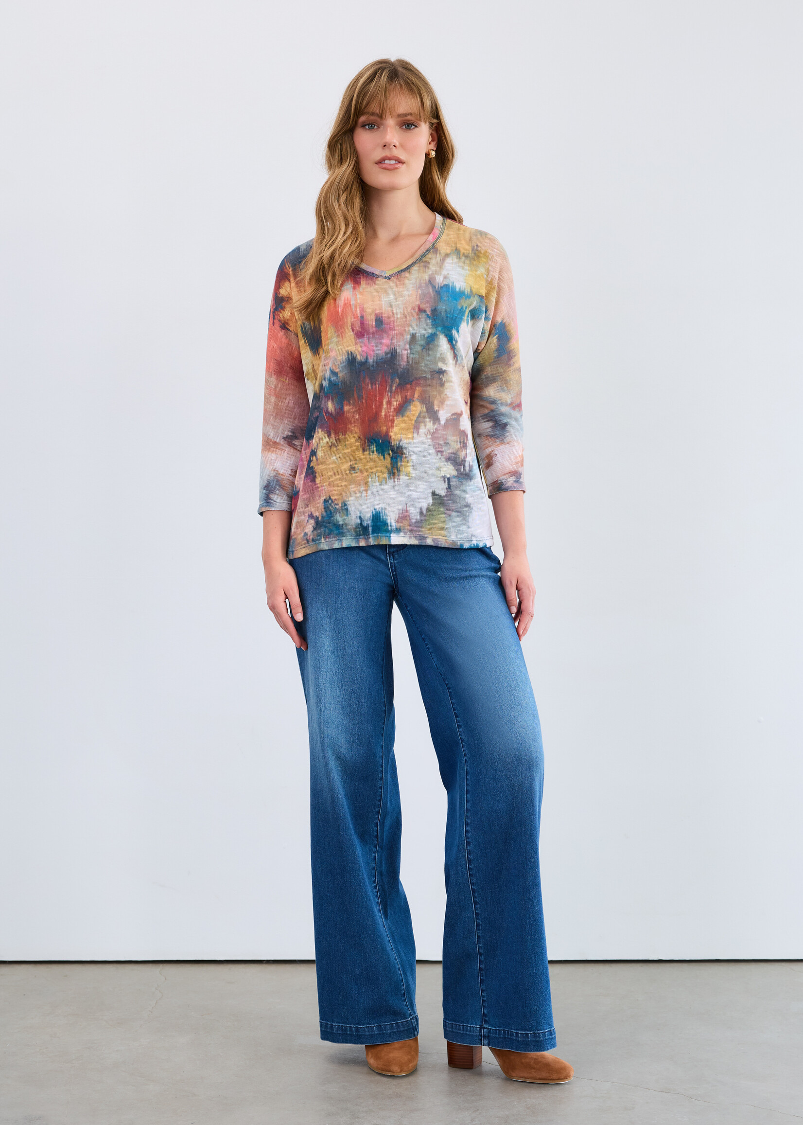 French Dressing Jeans FDJ Dolman Vneck Top