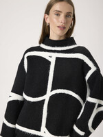 Soaked Soaked Sorea Abstract Mock Neck Sweater