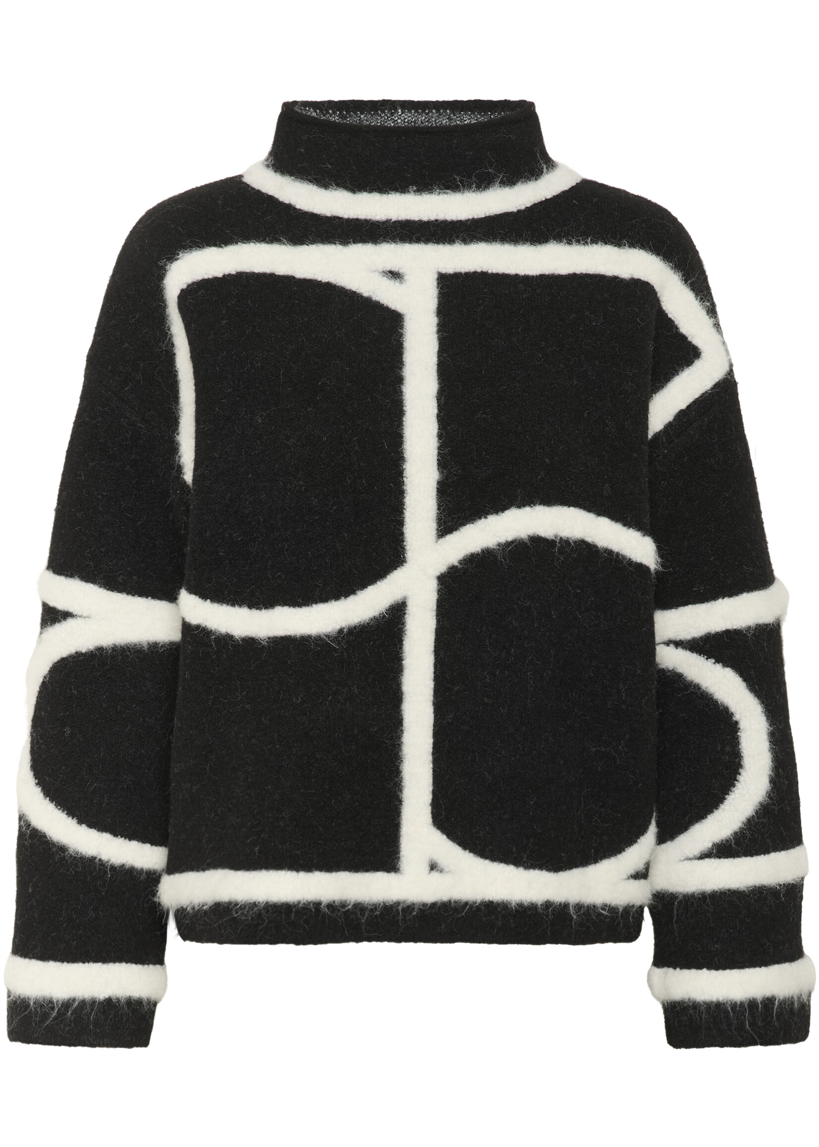 Soaked Soaked Sorea Abstract Mock Neck Sweater