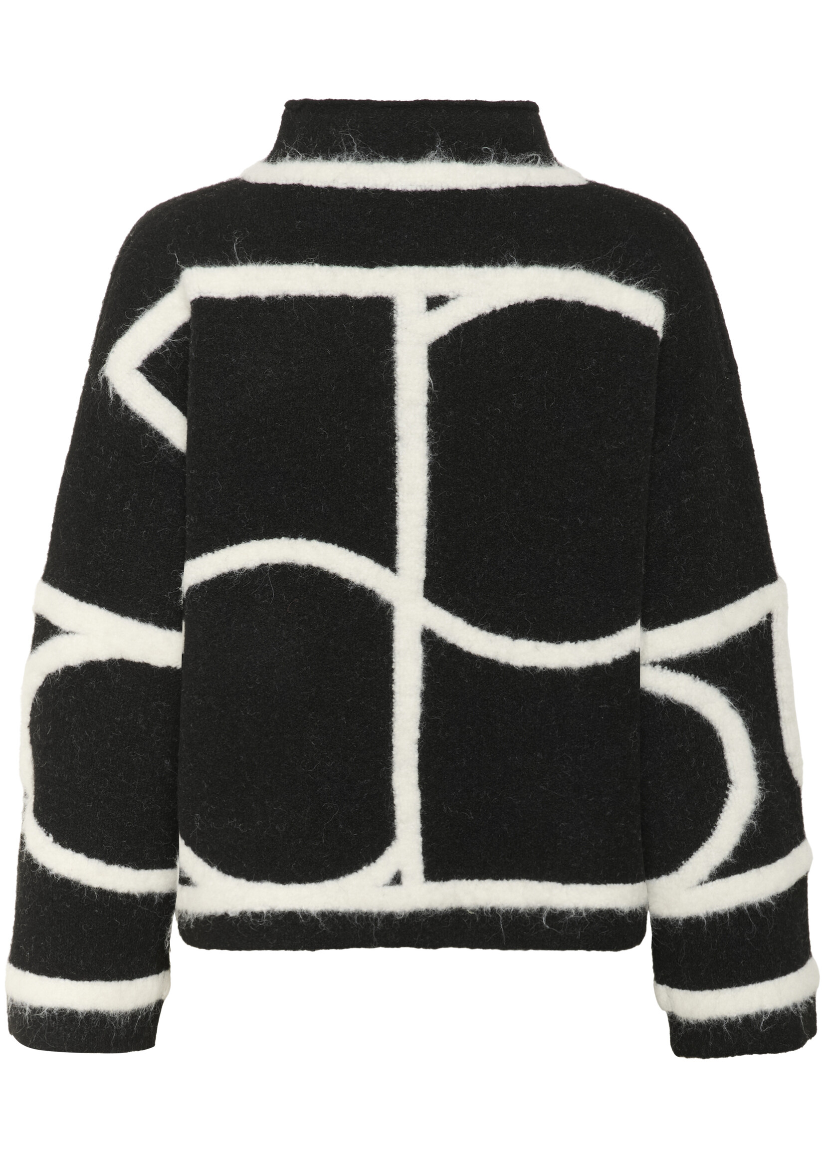 Soaked Soaked Sorea Abstract Mock Neck Sweater