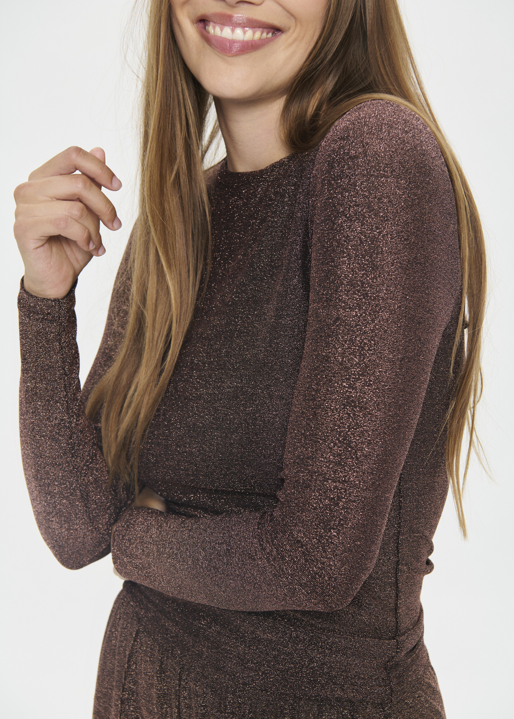 Saint Tropez Saint Tropez Noria Sparkle Crew Top