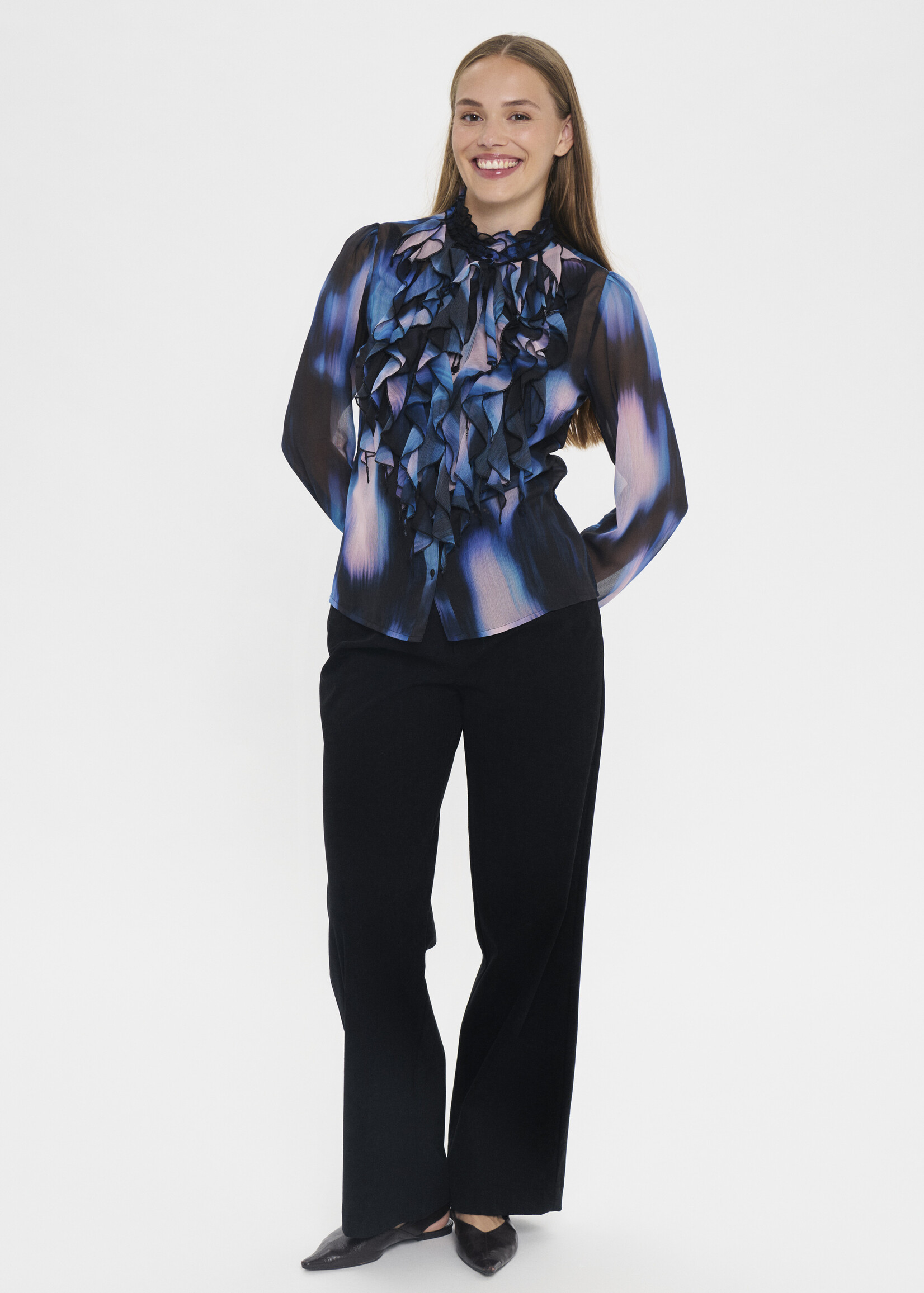 Saint Tropez Saint Tropez Lija Sheer Long Sleeve Top