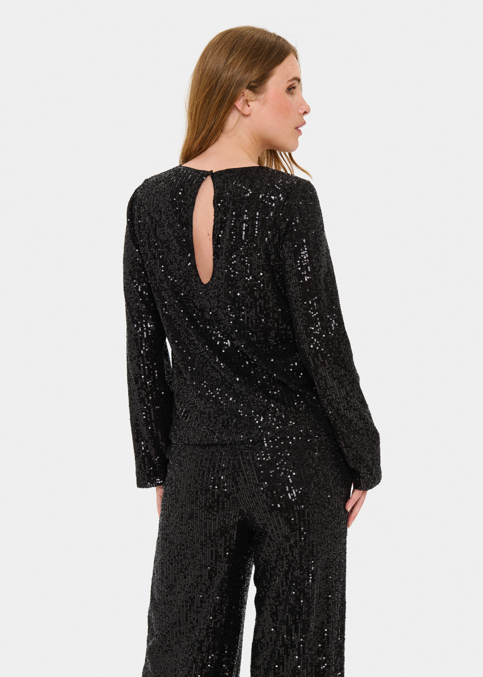 Saint Tropez Saint Tropez Peekaboo Sequin Top