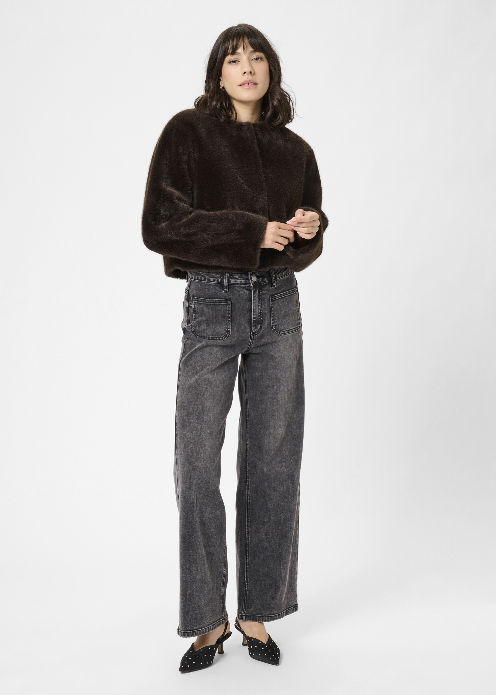 Kaffe Kaffe Jemmy Faux Fur Jacket