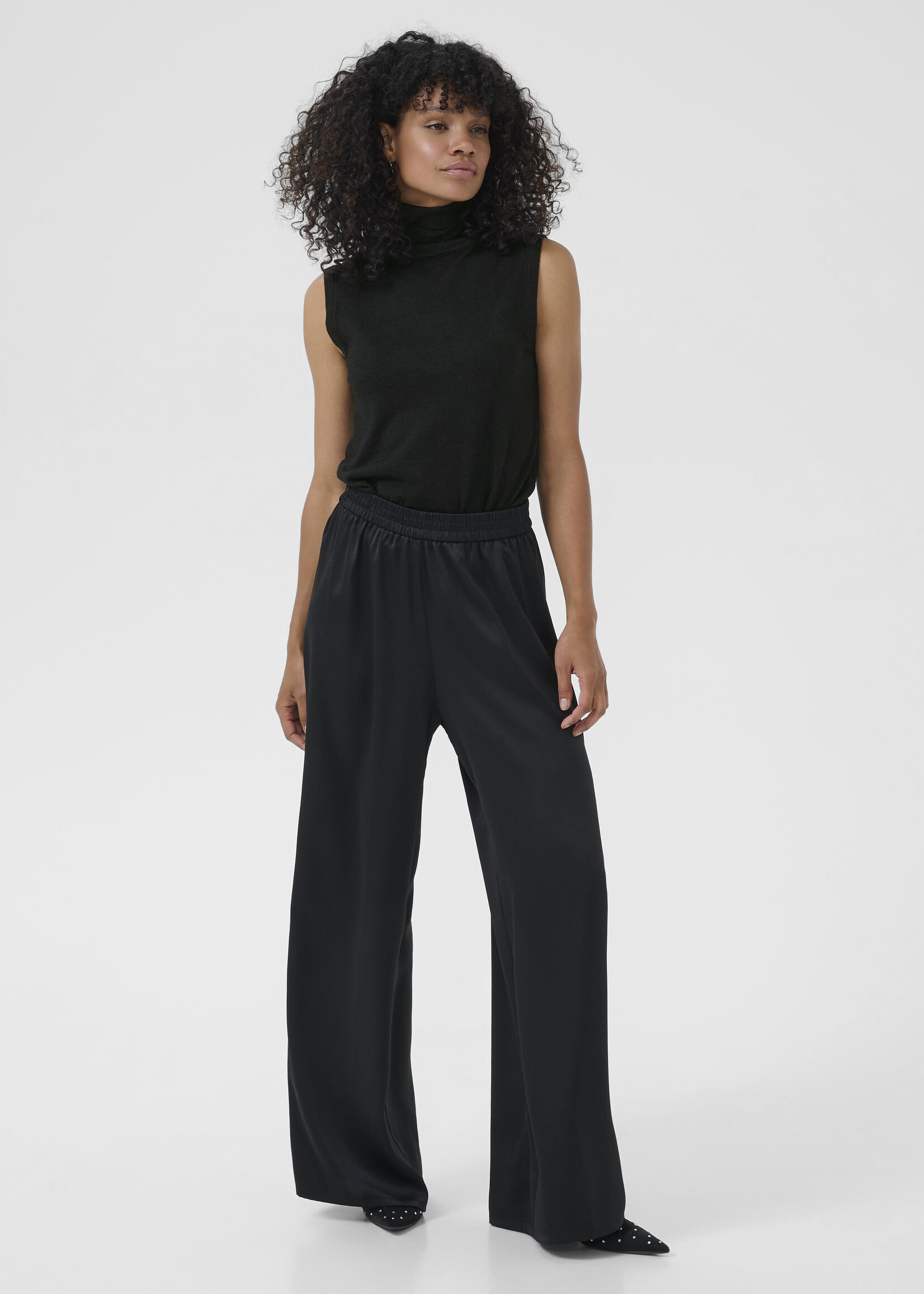 Kaffe Kaffe Regina Sleeveless Sparkle Turtleneck