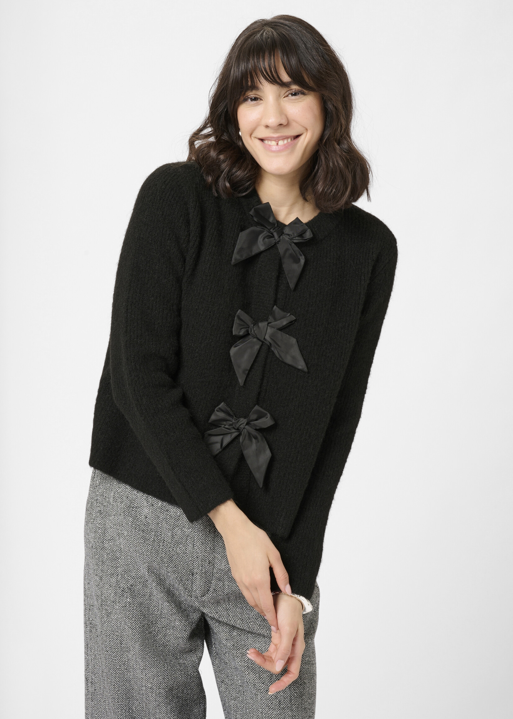 Kaffe Kaffe May Satin Bow Cardi