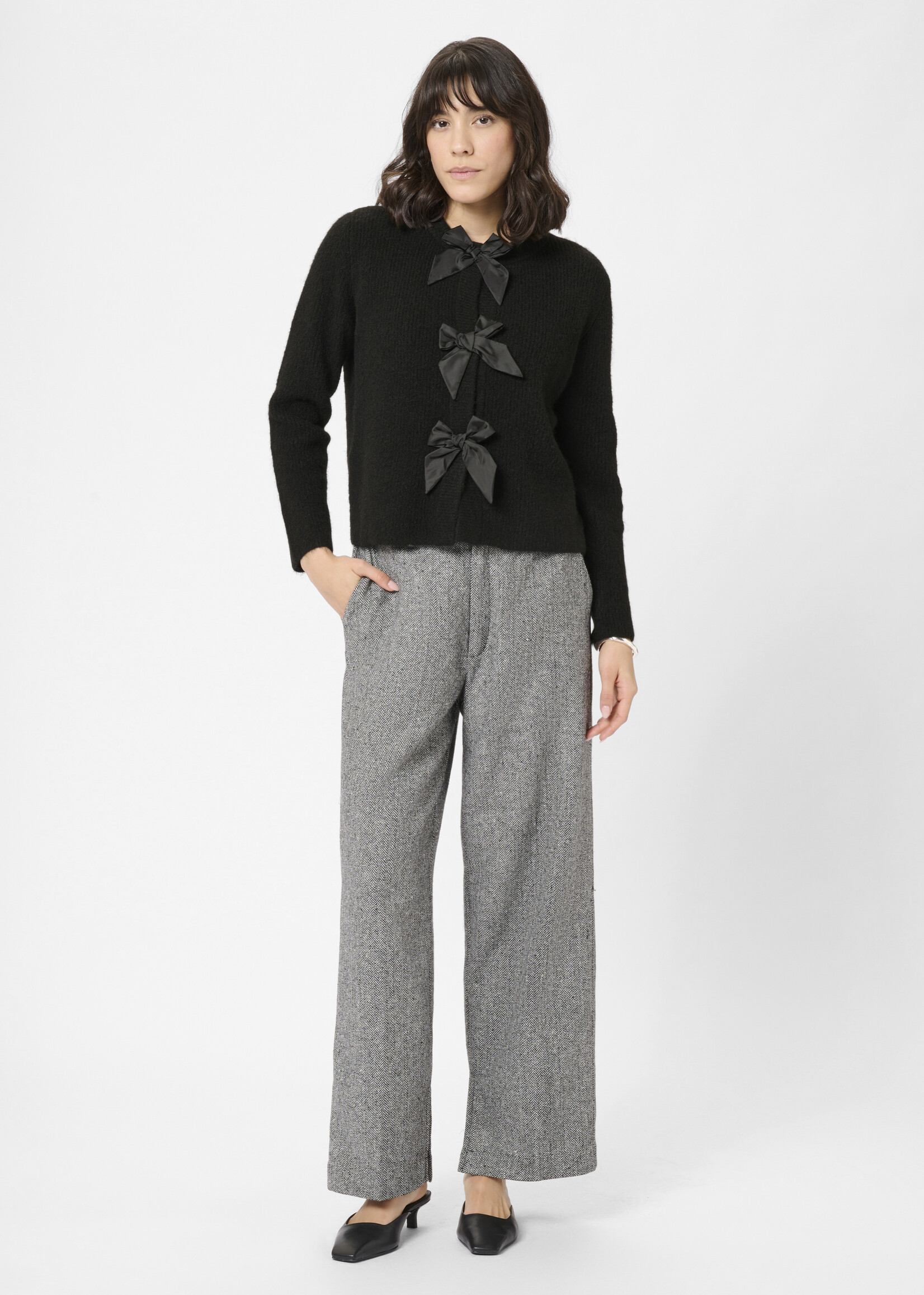 Kaffe Kaffe May Satin Bow Cardi