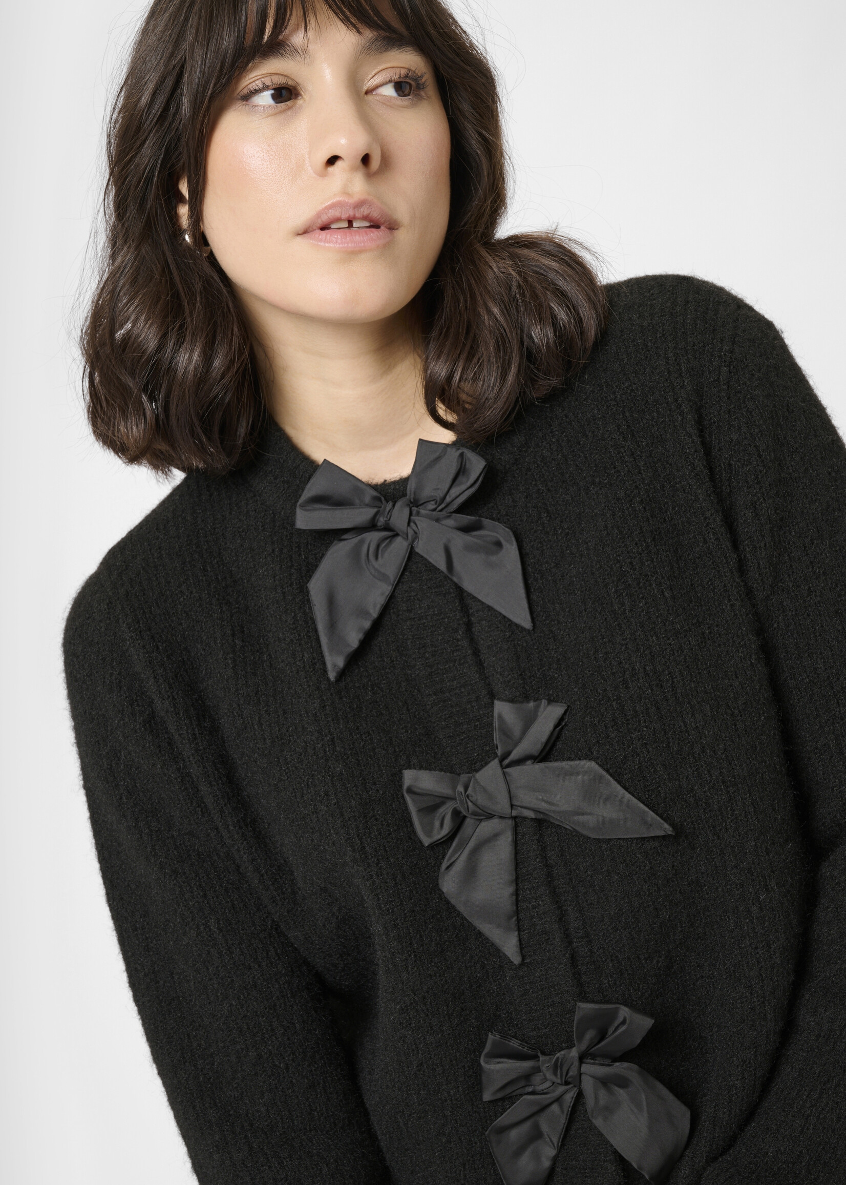 Kaffe Kaffe May Satin Bow Cardi