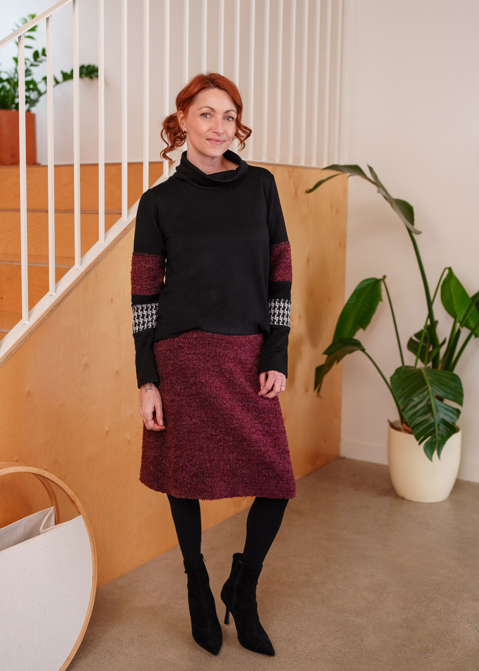 Rien Ne Se Perd Rien Ne Se Perd Rhododendron Boucle Pull On Skirt