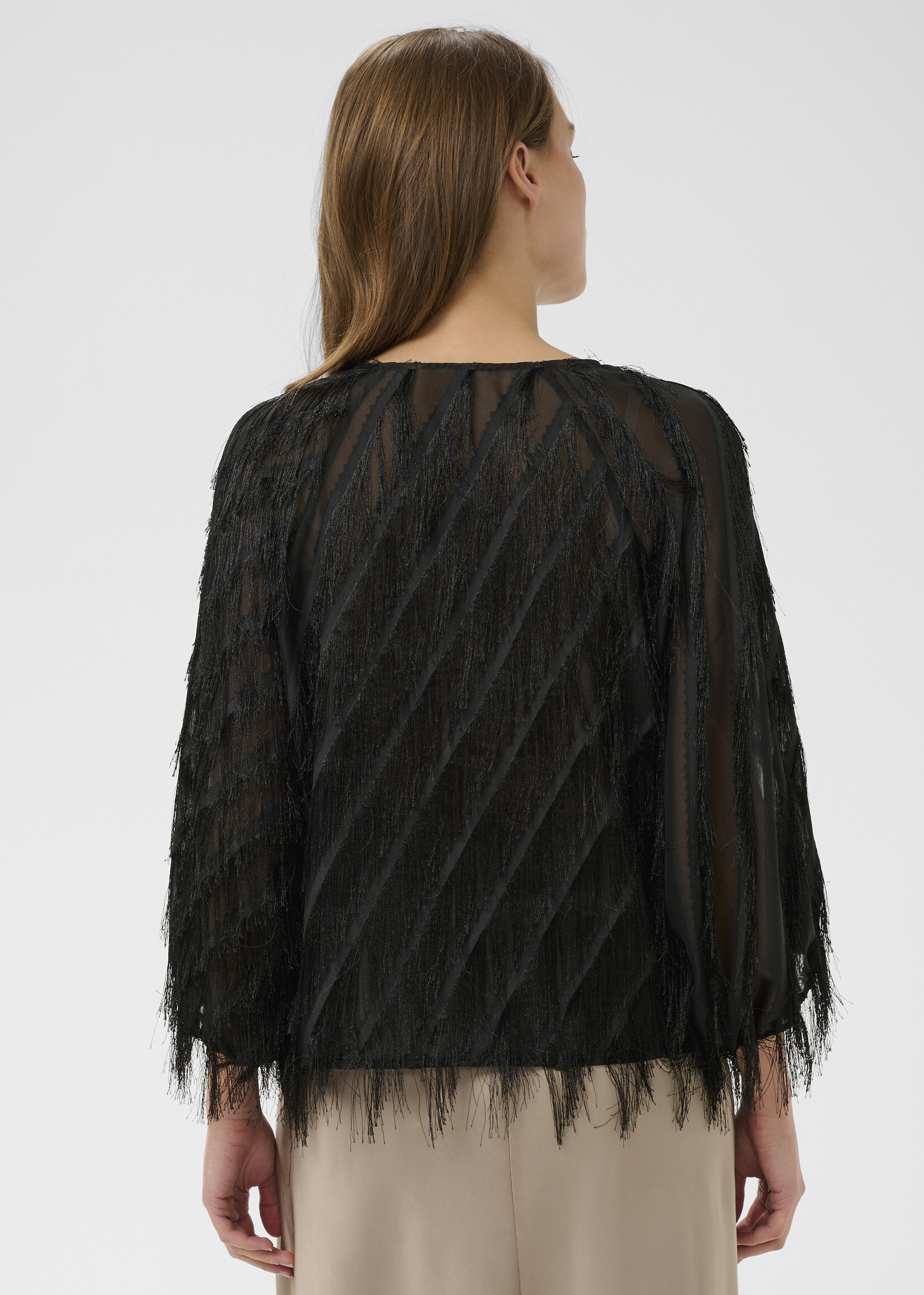 Saint Tropez Saint Tropez NancySZ Eyelash V-neck Top