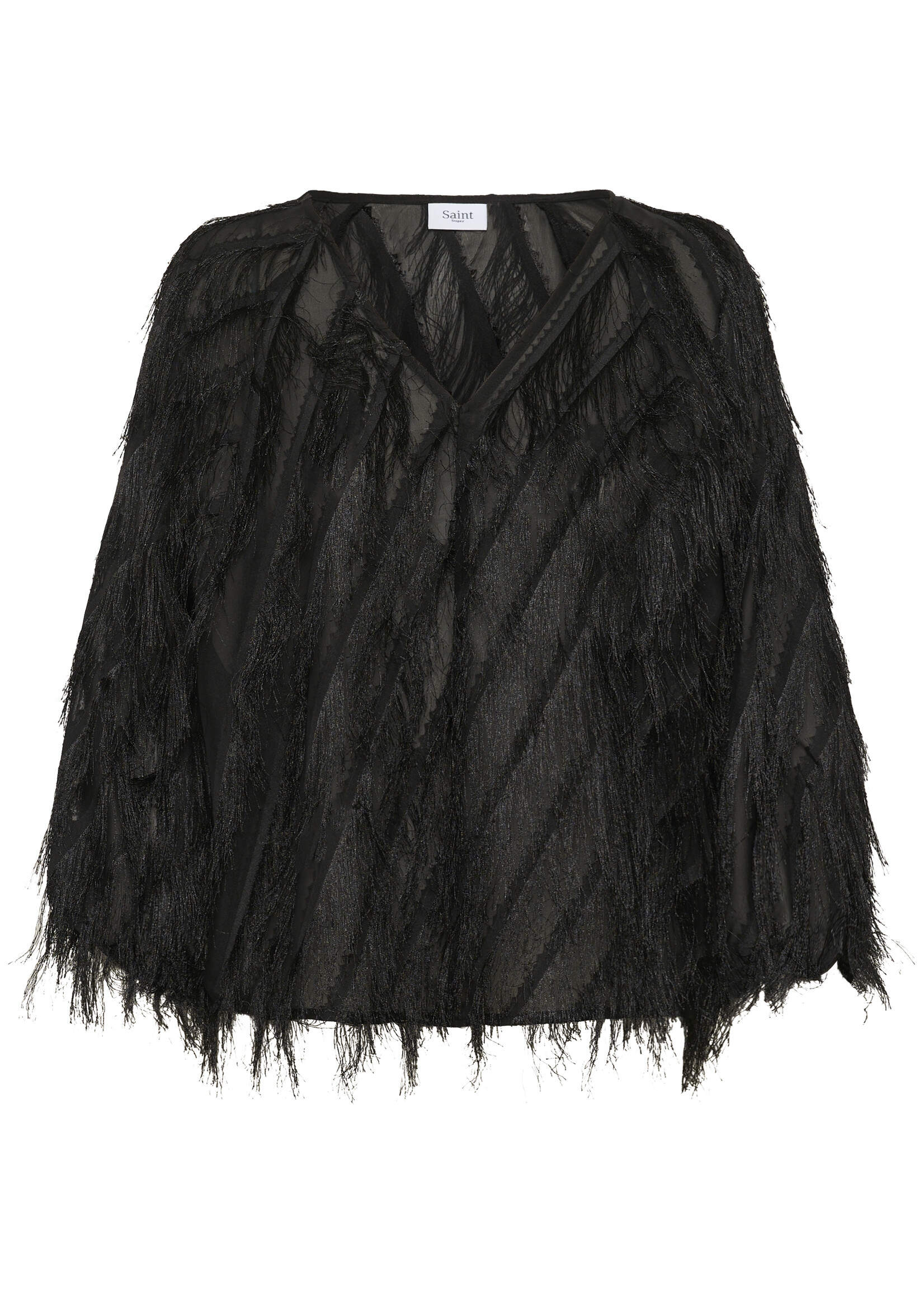 Saint Tropez Saint Tropez NancySZ Eyelash V-neck Top