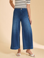 French Dressing Jeans FDJ Front Pocket Wide Leg Denim Crop