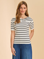 French Dressing Jeans FDJ Boatneck Striped Top