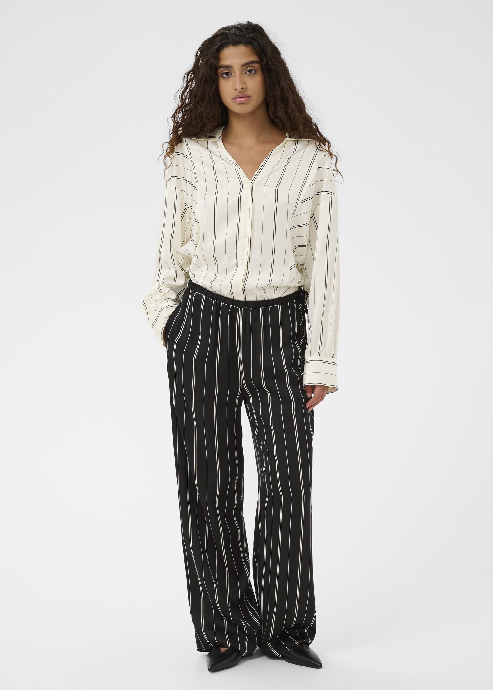 Soaked Soaked SLMarcela Striped Silky Pull On Pants