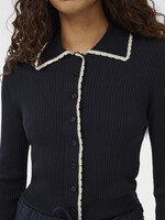 Soaked Soaked Crochet Trim Cardi