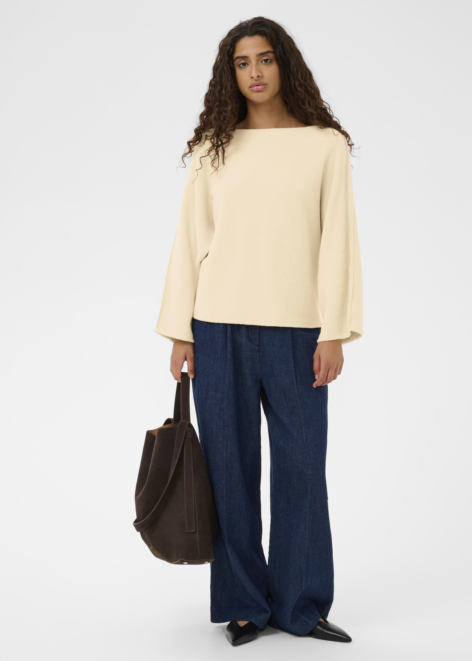 Soaked Soaked Nerea Boat Neck Cozy Sweater