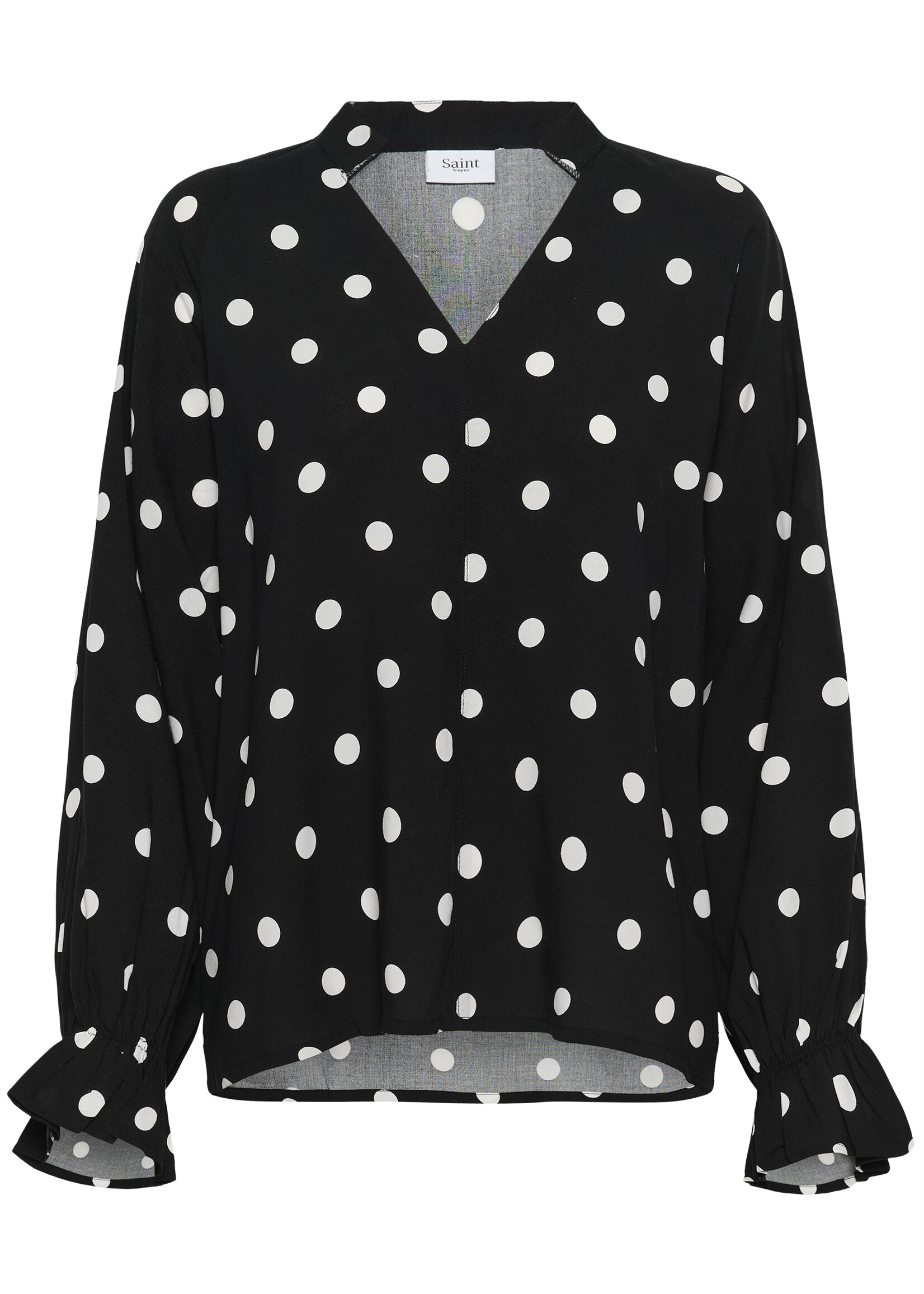 Saint Tropez Saint Tropez Paice VNeck Polka Dot Blouse