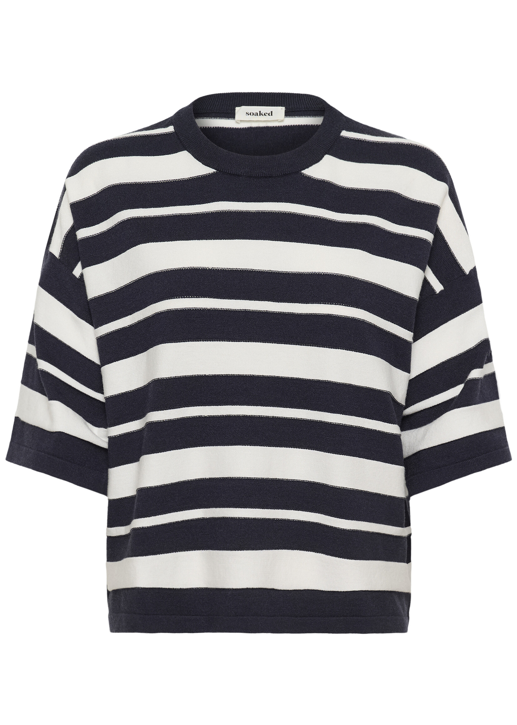 Soaked Soaked Striped Short Sleeve Sweater