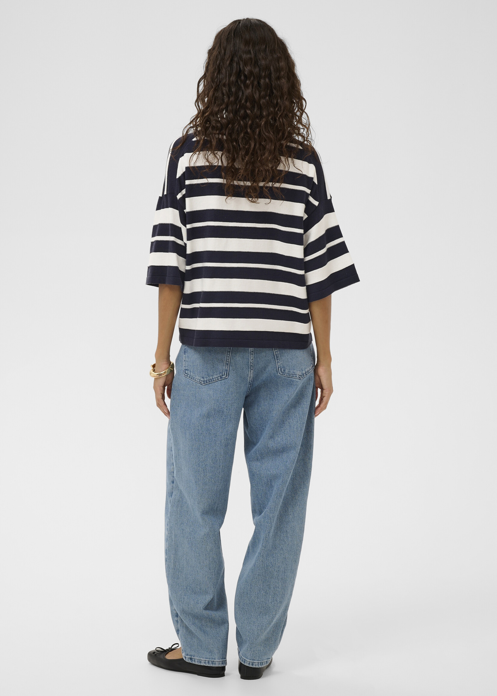 Soaked Soaked Striped Short Sleeve Sweater