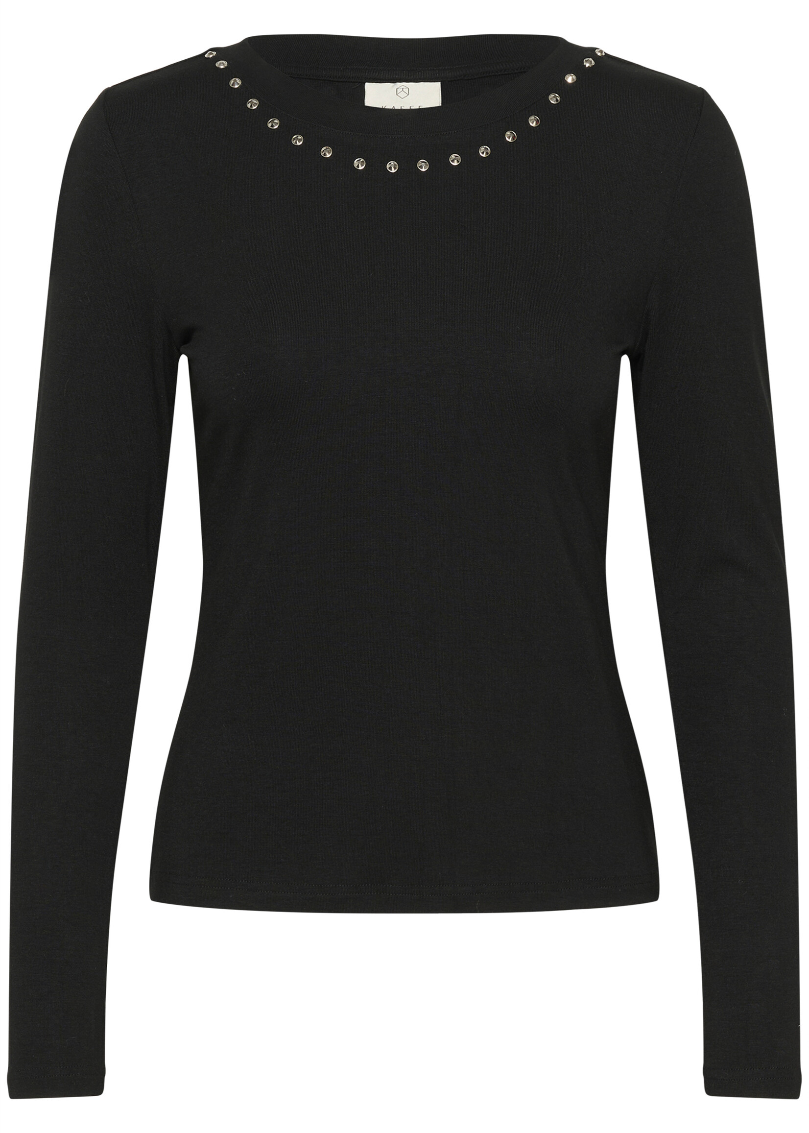 Kaffe Kaffe Marty Rhinestone Neckline Tee