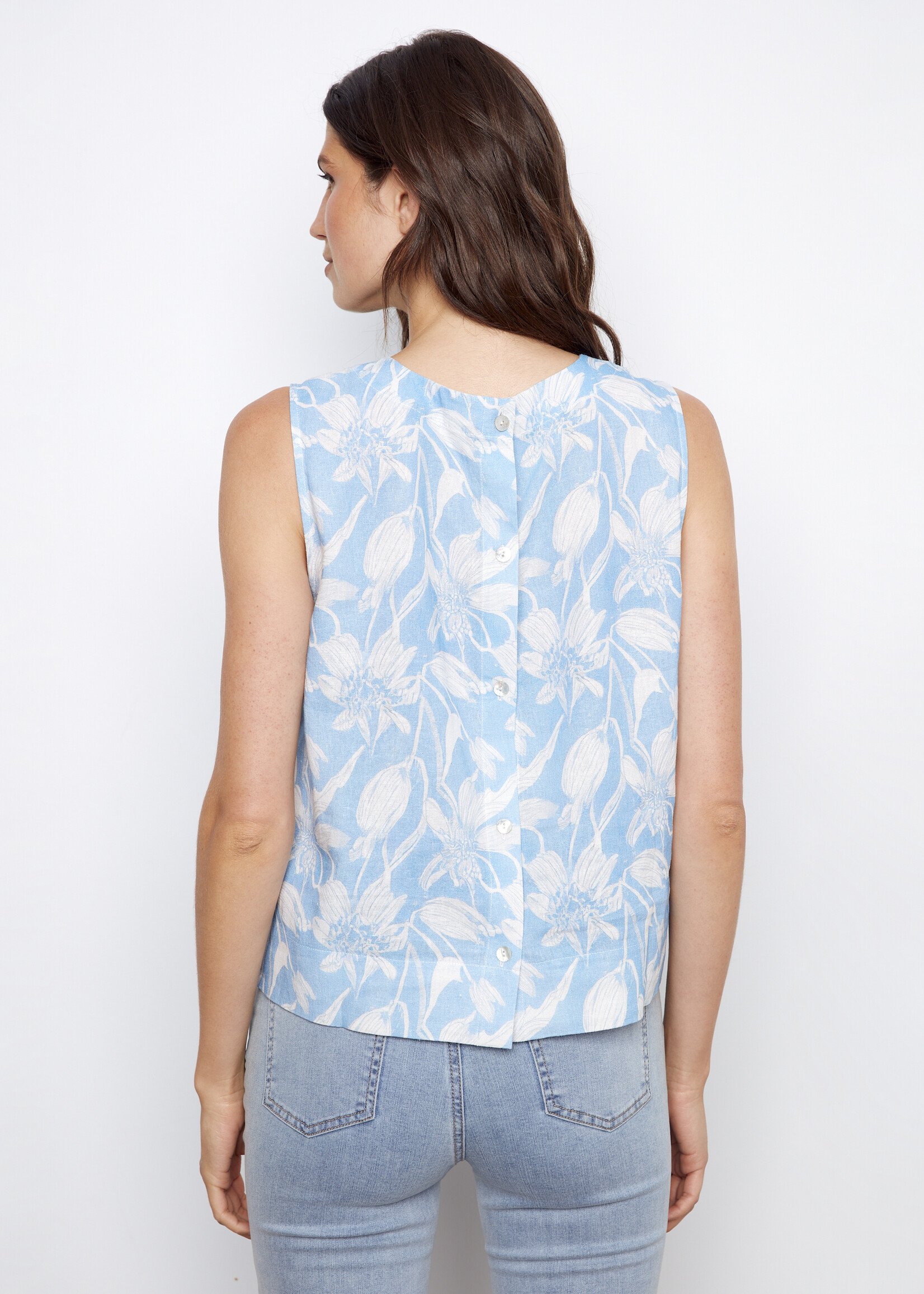 Charlie B Charlie B  Back Button Floral Tank