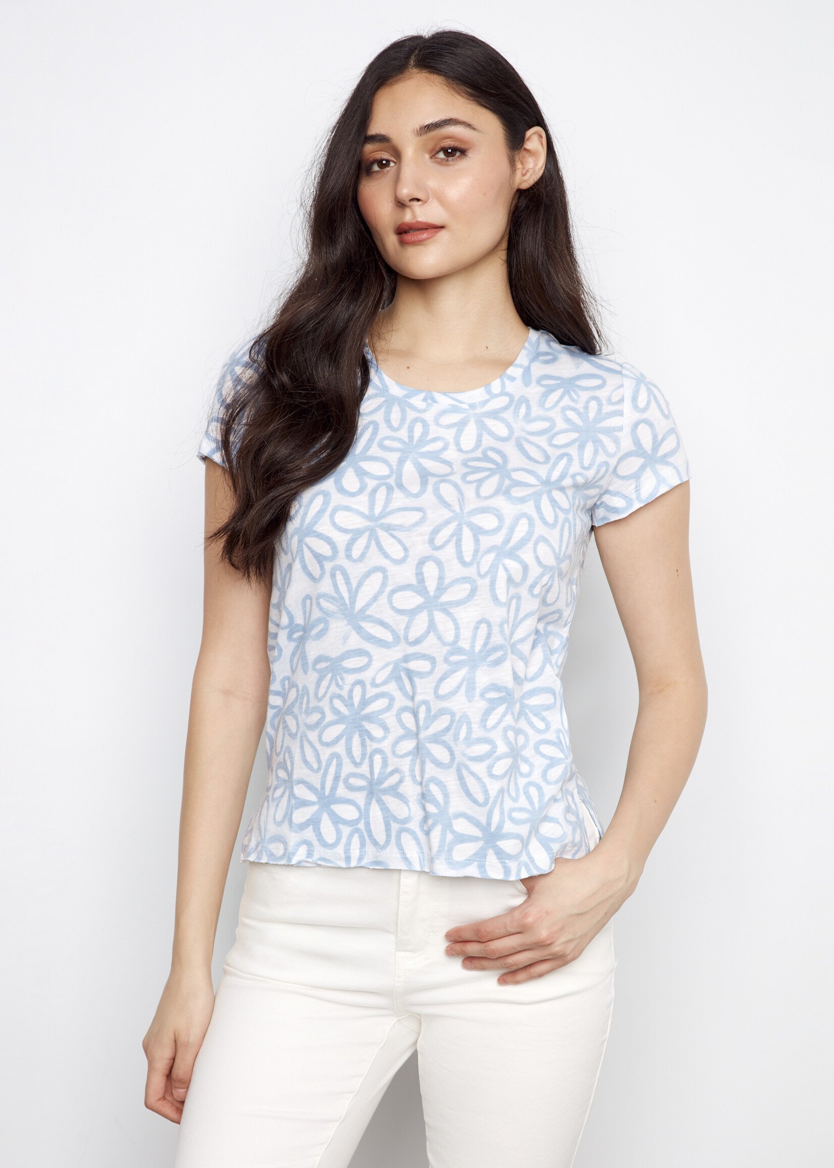 Charlie B Charlie B Flower Print Organic Cotton Tee