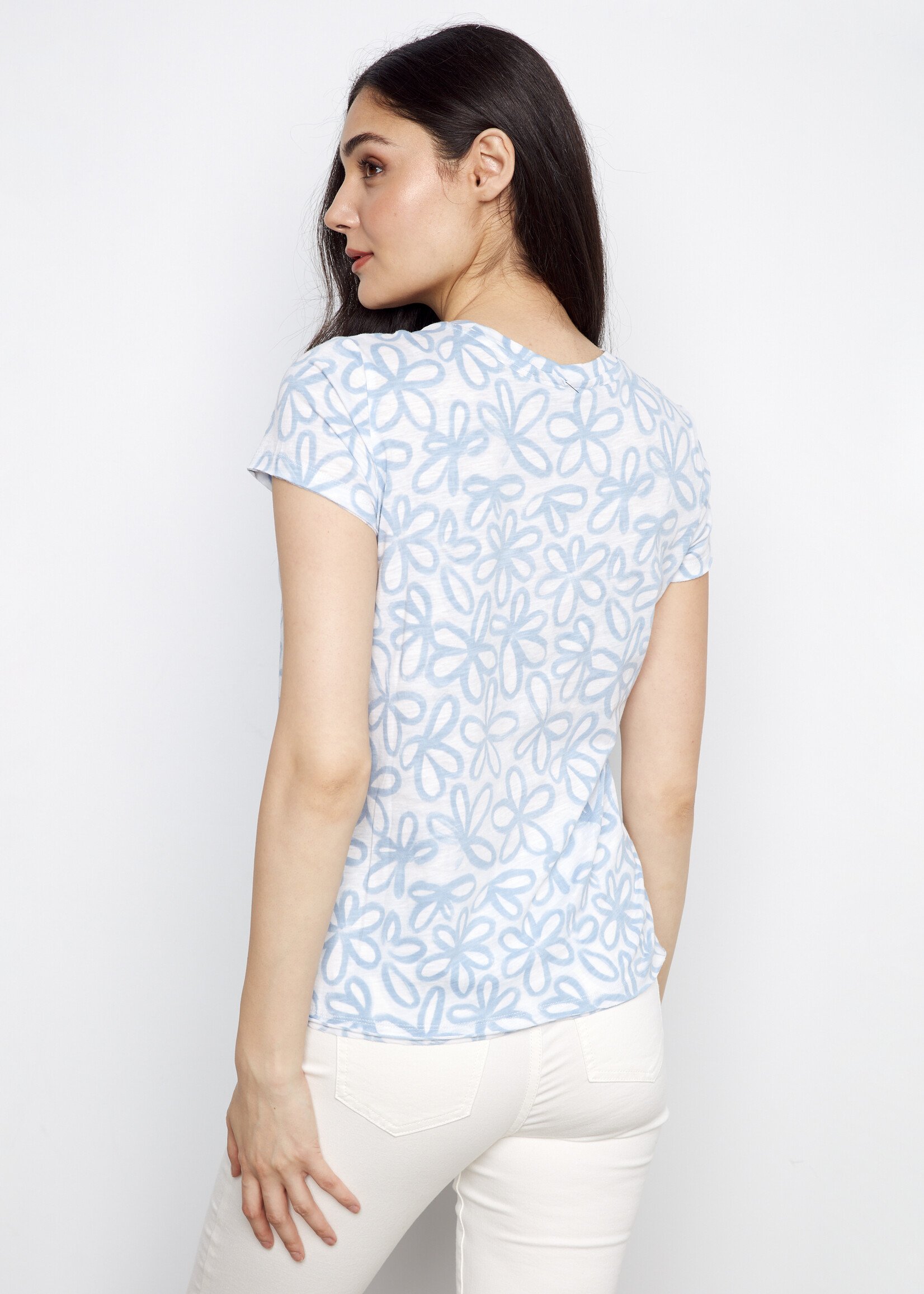 Charlie B Charlie B Flower Print Organic Cotton Tee