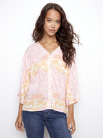 Charlie B Charlie B V-neck Button Front Blouse