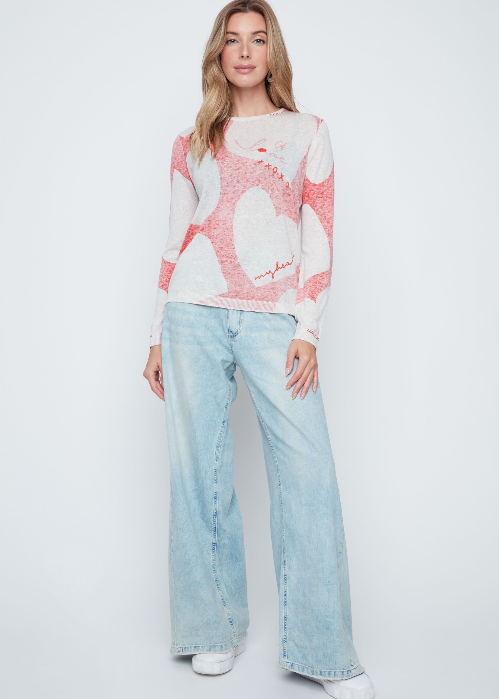 Renuar Renuar Heart Detail Crew Sweater