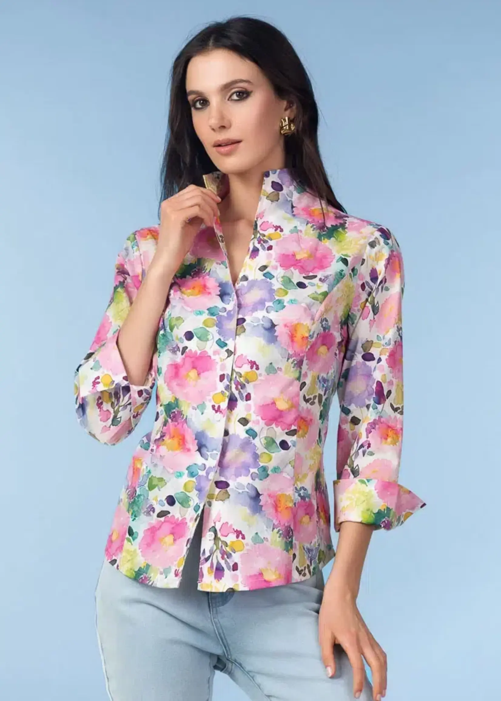 Alison Sheri Alison Sheri Mandarin Collar Blouse