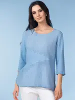 Alison Sheri Alison Sheri Linen 3/4 Sleeve Top