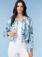 Alison Sheri Alison Sheri Print Jean Style Jacket