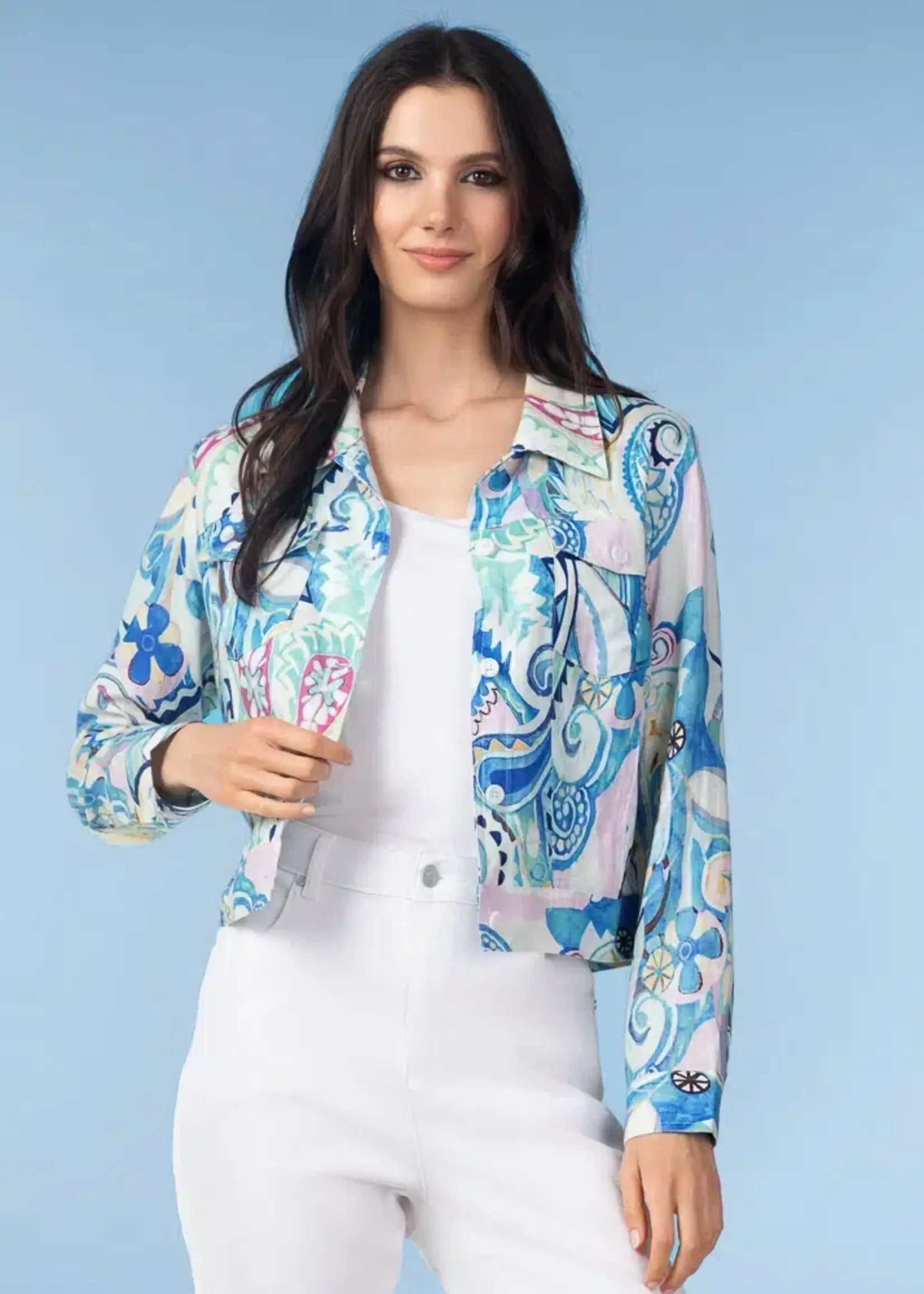 Alison Sheri Alison Sheri Print Jean Style Jacket