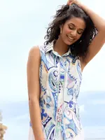 Alison Sheri Alison Sheri Sleeveless Print Shirt