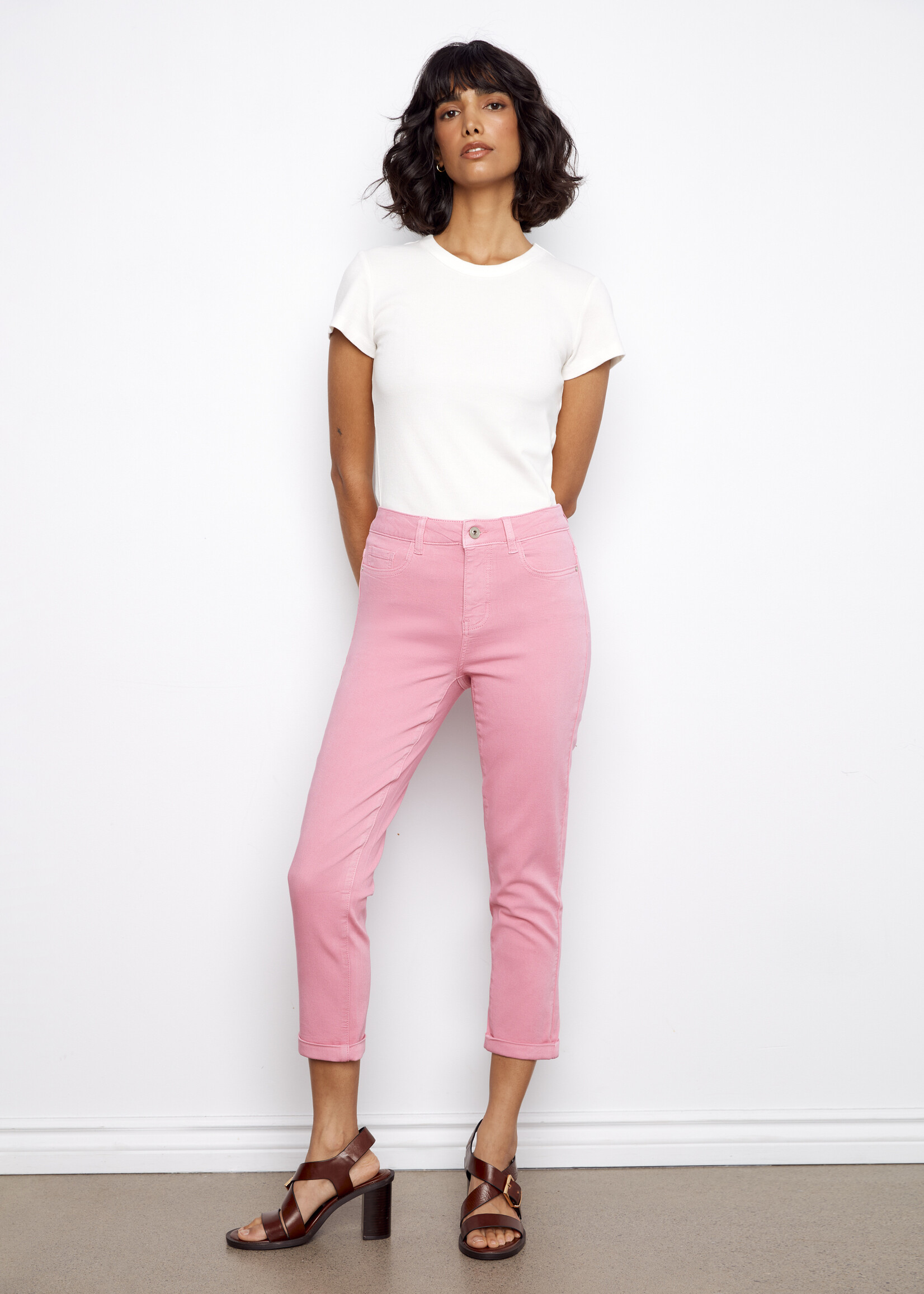 Charlie B Charlie B Slim Leg Cropped Pant