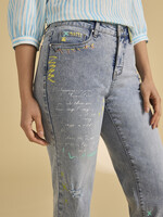French Dressing Jeans FDJ Girlfriend Graffiti Cropped Jean