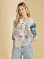 French Dressing Jeans FDJ Notch Neck Top