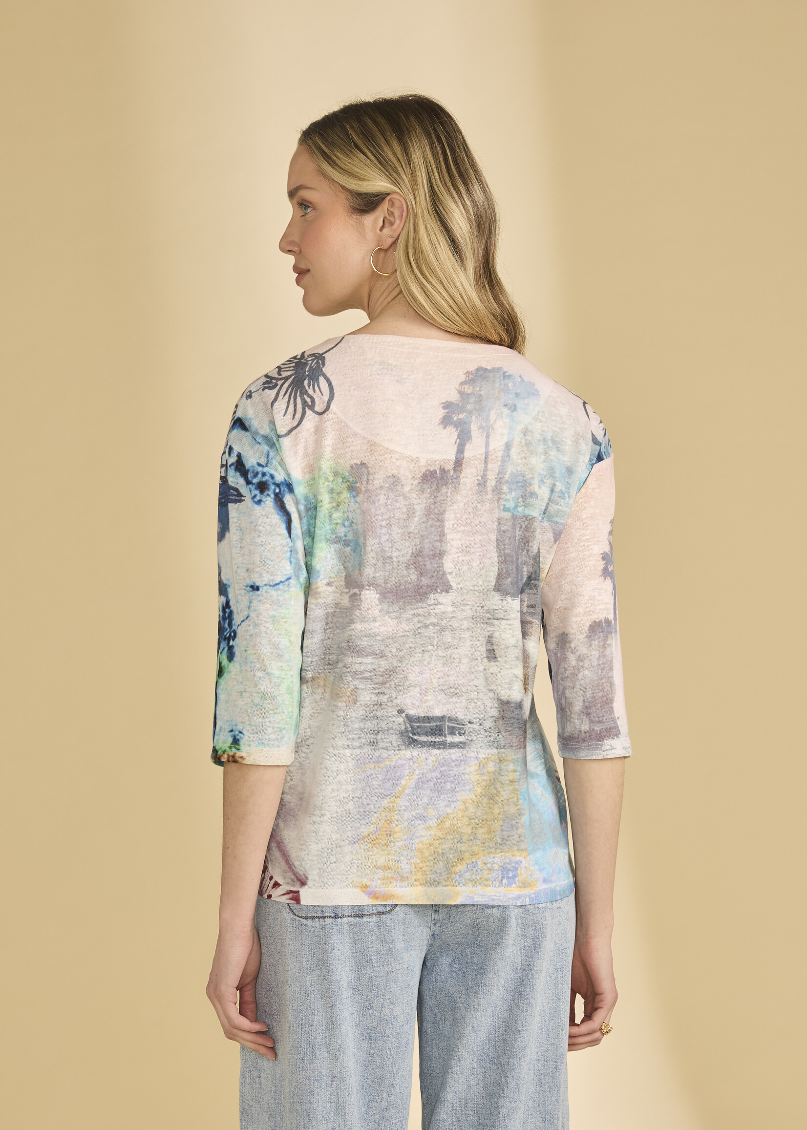 French Dressing Jeans FDJ Notch Neck Top