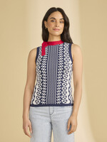 French Dressing Jeans FDJ Striped Short Sleeve Sweater