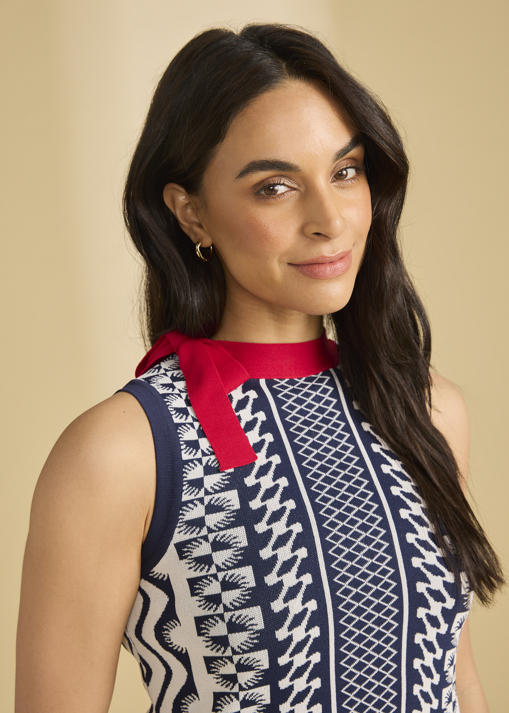 French Dressing Jeans FDJ Striped Short Sleeve Sweater