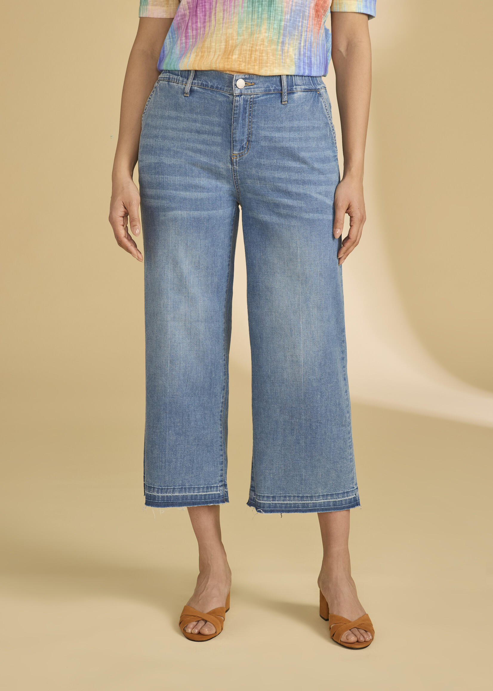 French Dressing Jeans FDJ Pull-On Wide Crop Jean