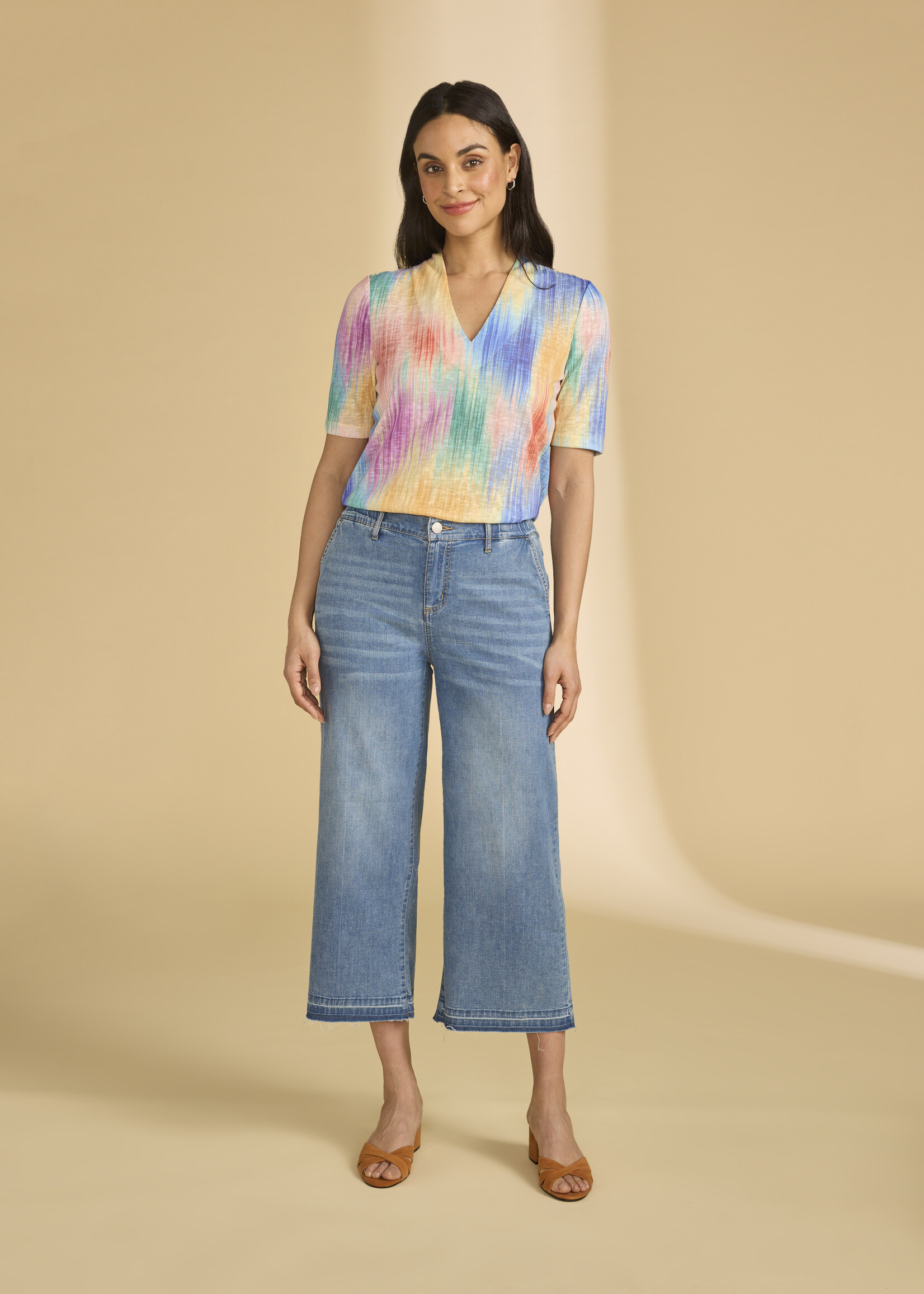 French Dressing Jeans FDJ Pull-On Wide Crop Jean