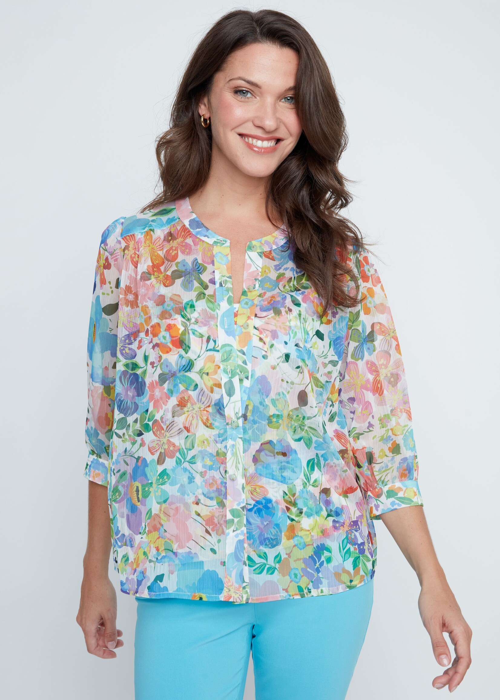 Renuar Renuar Sheer Blouse with Tank