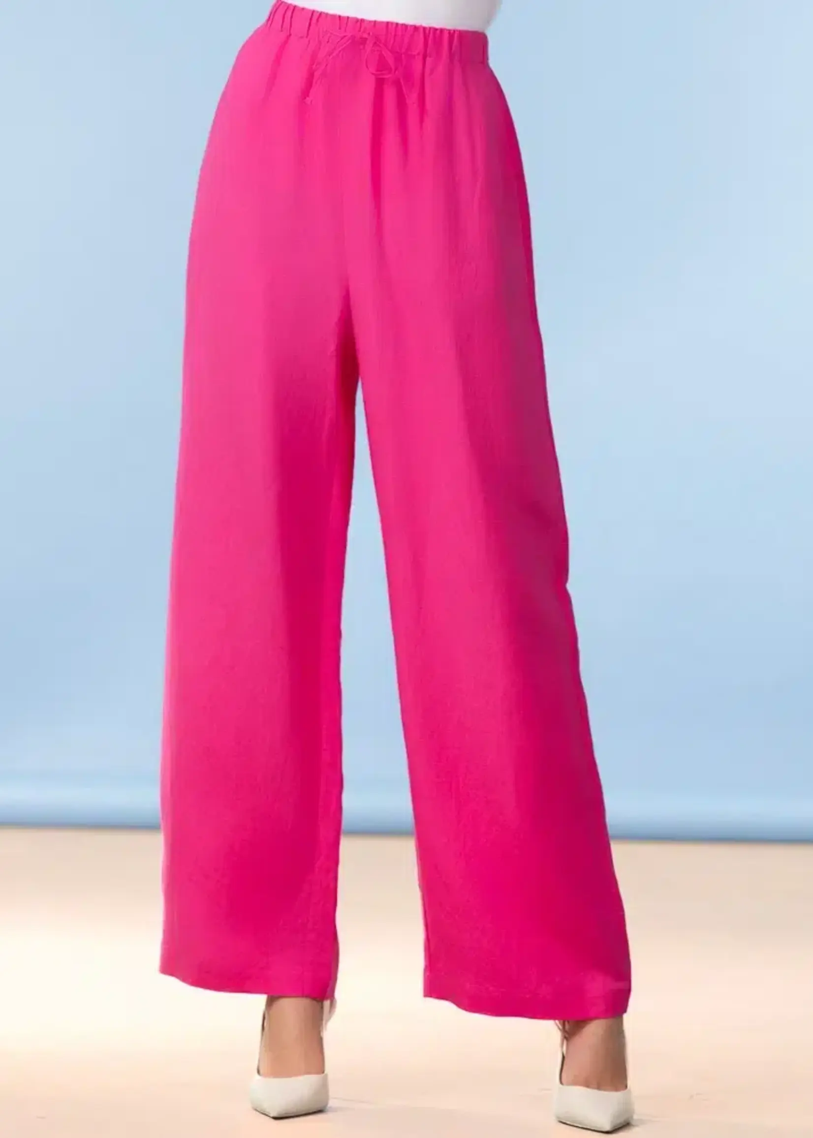 Alison Sheri Alison Sheri Linen Pull On Pant