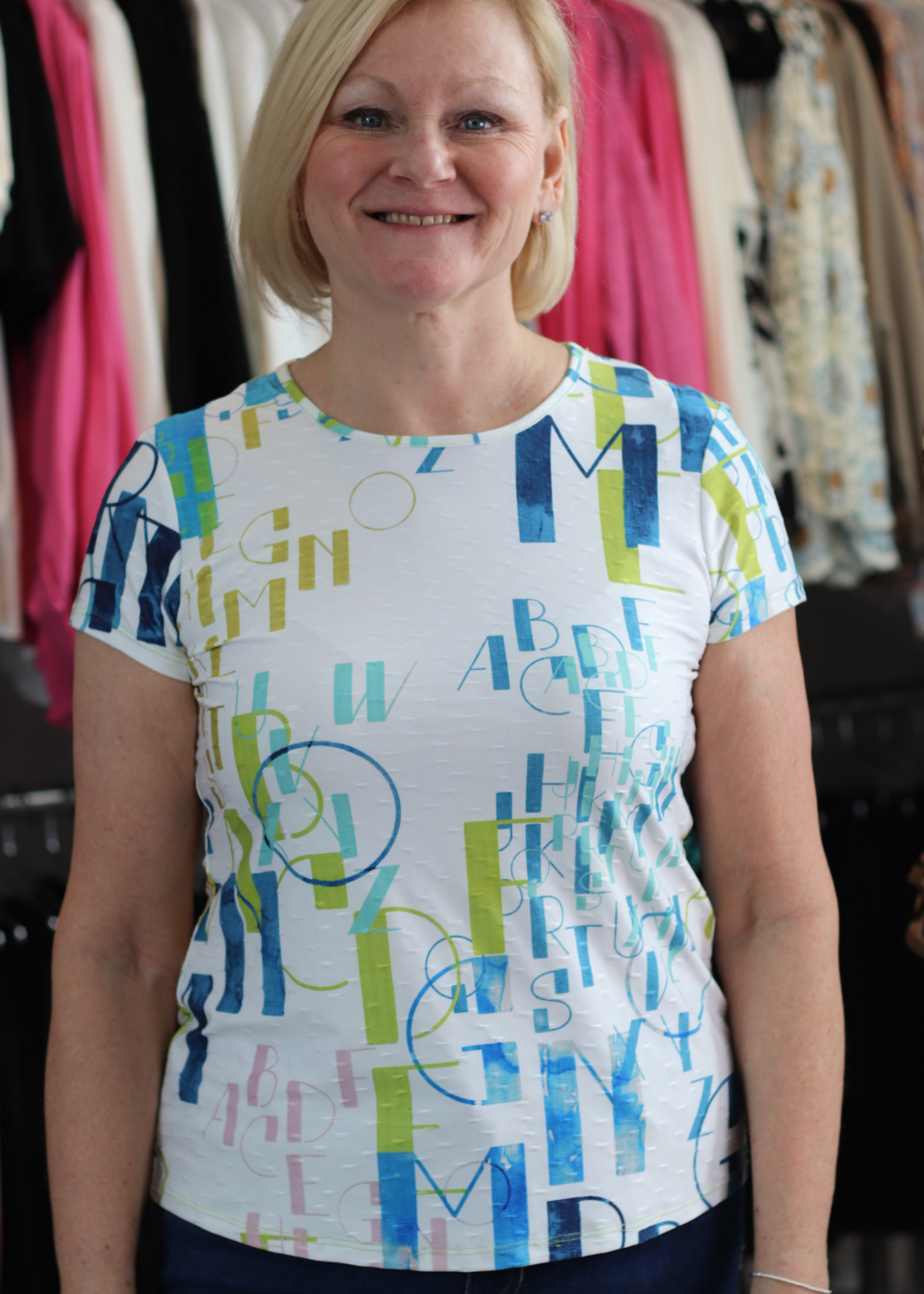 PURE PURE Alpha Print Short Sleeve Tee