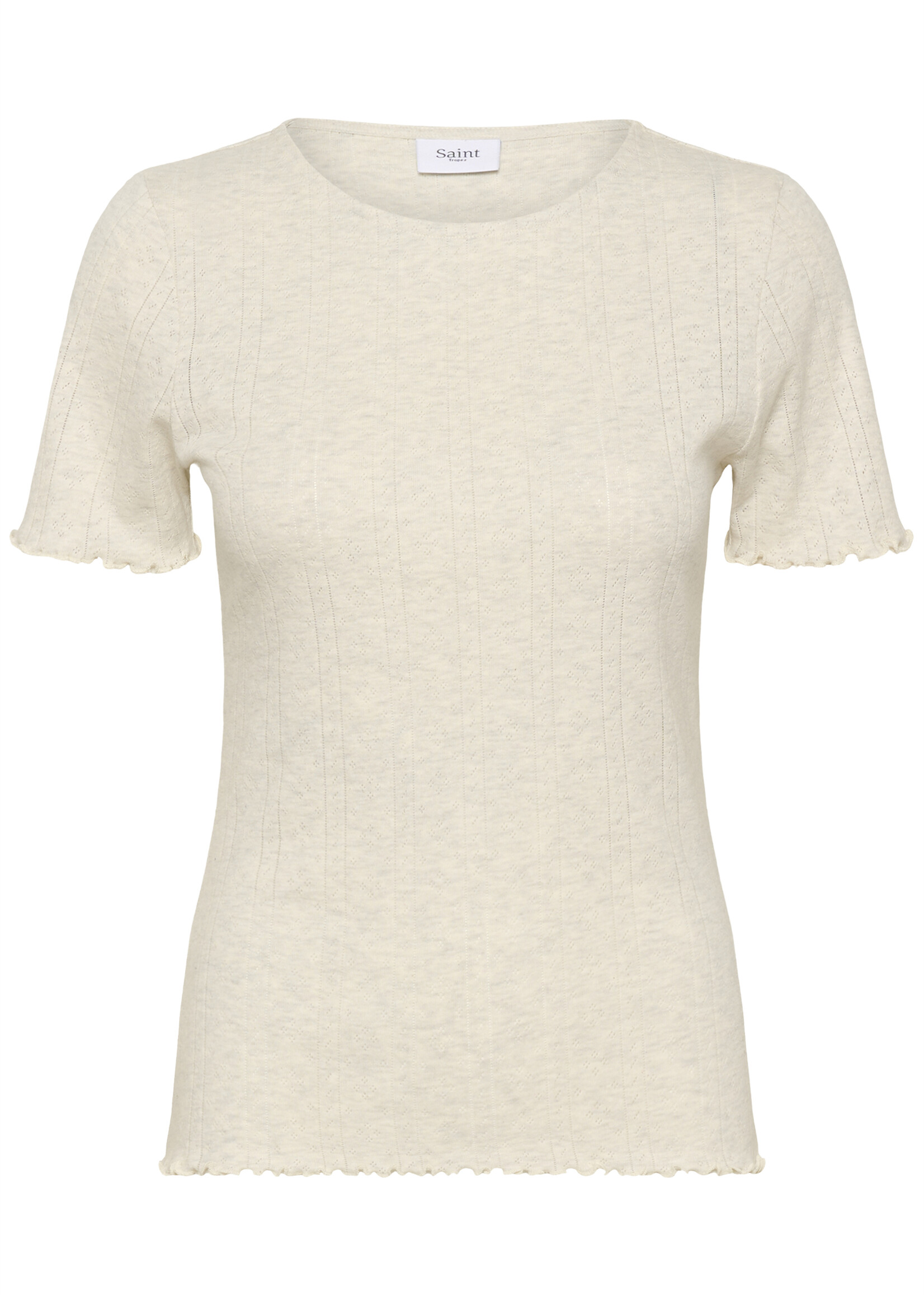 Saint Tropez Saint Tropez Gru Ruffle Trim Tee
