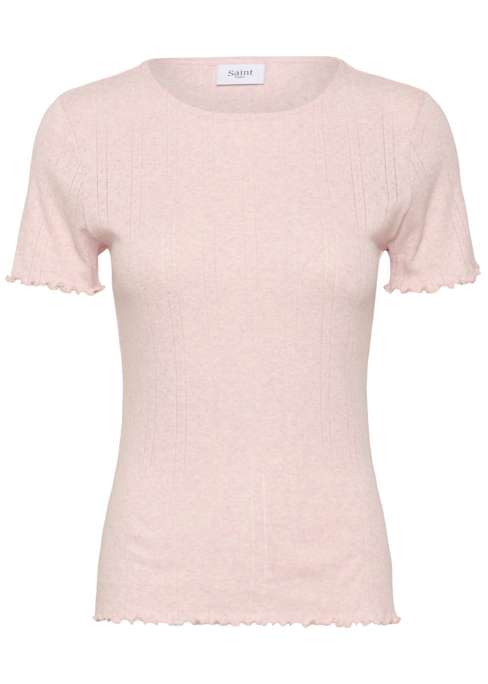 Saint Tropez Saint Tropez Gru Ruffle Trim Tee